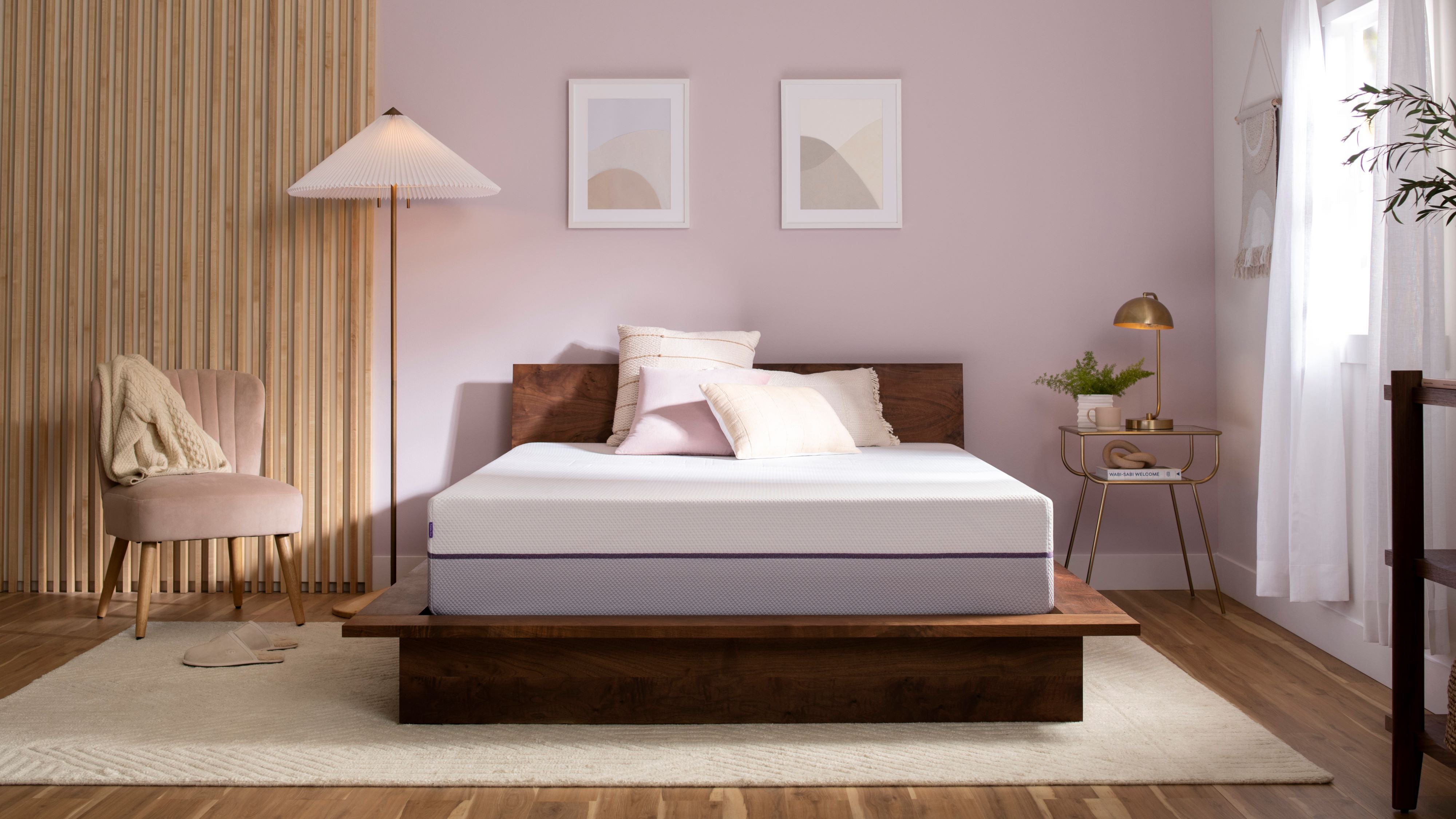 Purple Plus Mattress in a beautiful room seen from the front