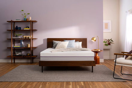 PURPLE MATTRESS DISPLAY UNIT CAN BE USED AS SEAT CUSHION. STORE