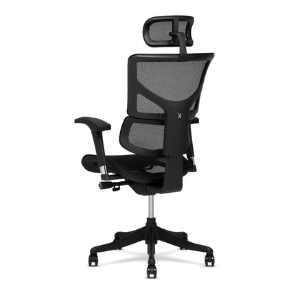 X-Chair X1 Flex Mesh Task Chair Black Back Left