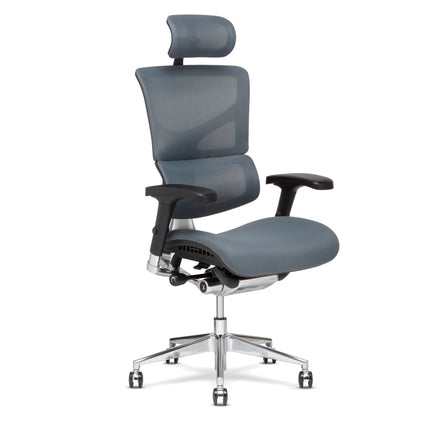 X-Chair X3 ATR Mgmt Chair Grey Front Right