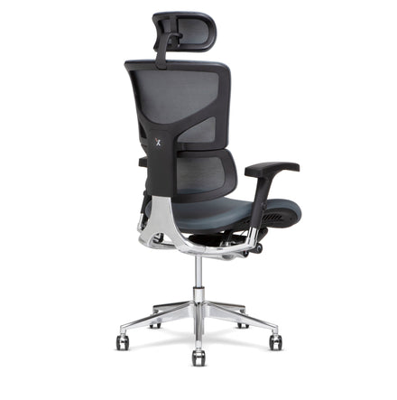 X-Chair X3 ATR Mgmt Chair Grey Back Right