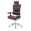 XChair x4 Brown Leather Headrest Front Left