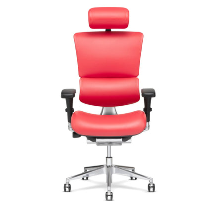 XChair x4 Red SE Leather Headrest Front