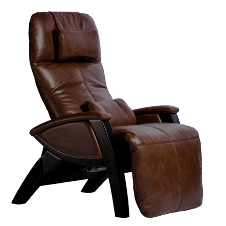Svago ZGR Plus Zero Gravity Reclining Chair Chestnut Black Side Angle View